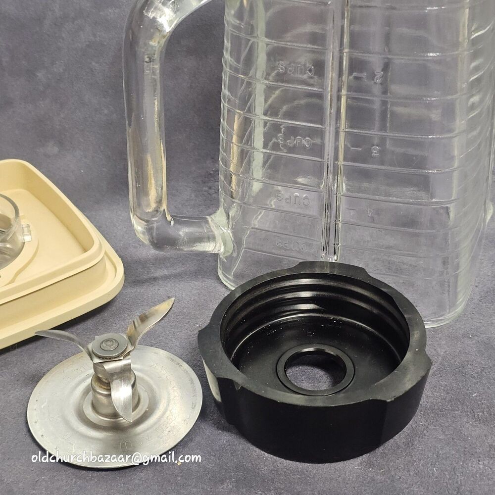 Vintage Osterizer Blender Blade Set Replacement Base Ring Lid Blade & Lid, Cap